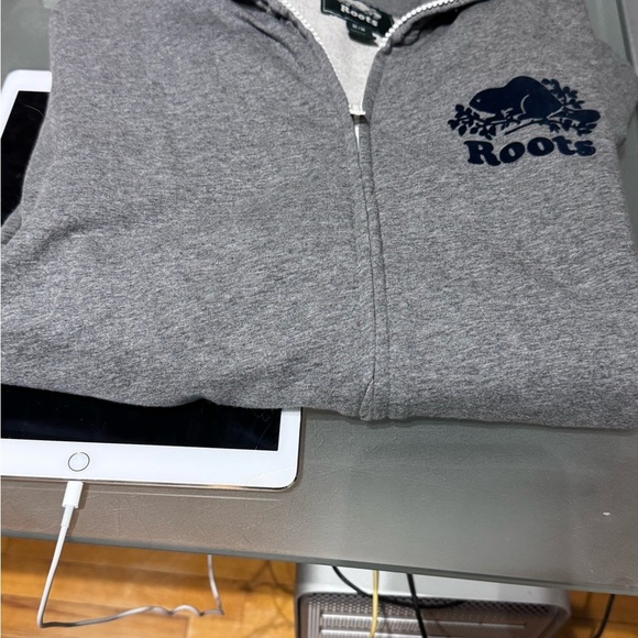 🧥Vintage ROOTS Grey Zipper Casual Jacket - Never worn - Picture 6 of 16